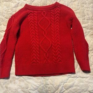 GAP Red Kid’s Cable Knit Sweater